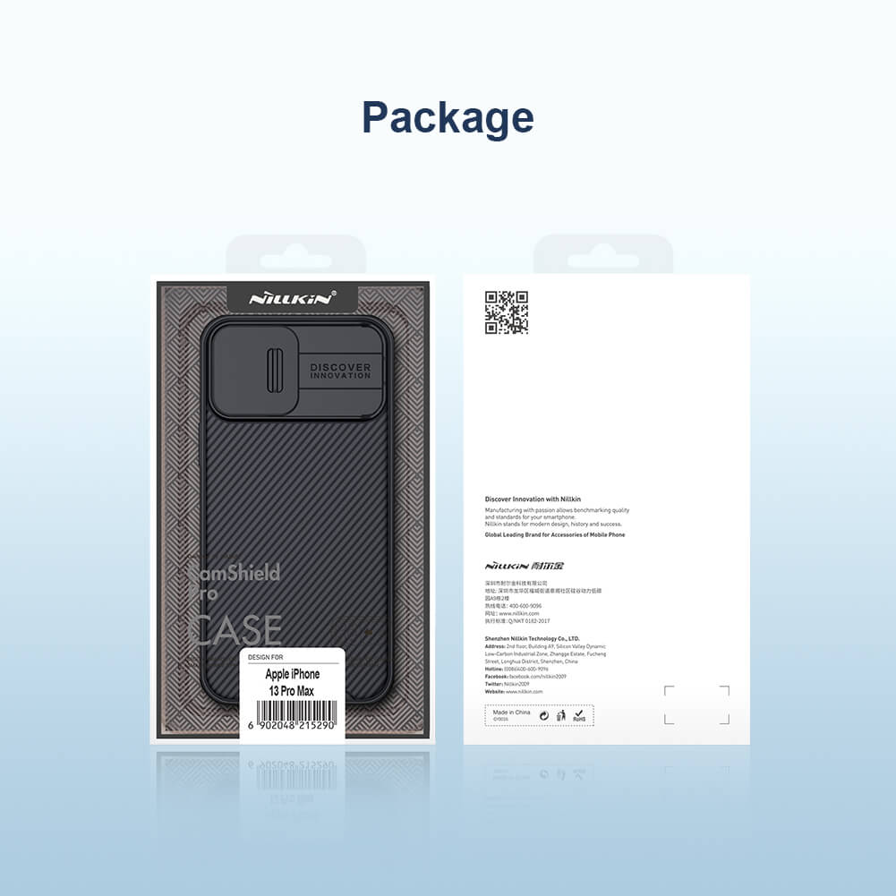 Nillkin Case for iPhone 13 Pro Max Slide Camera back Cover Black