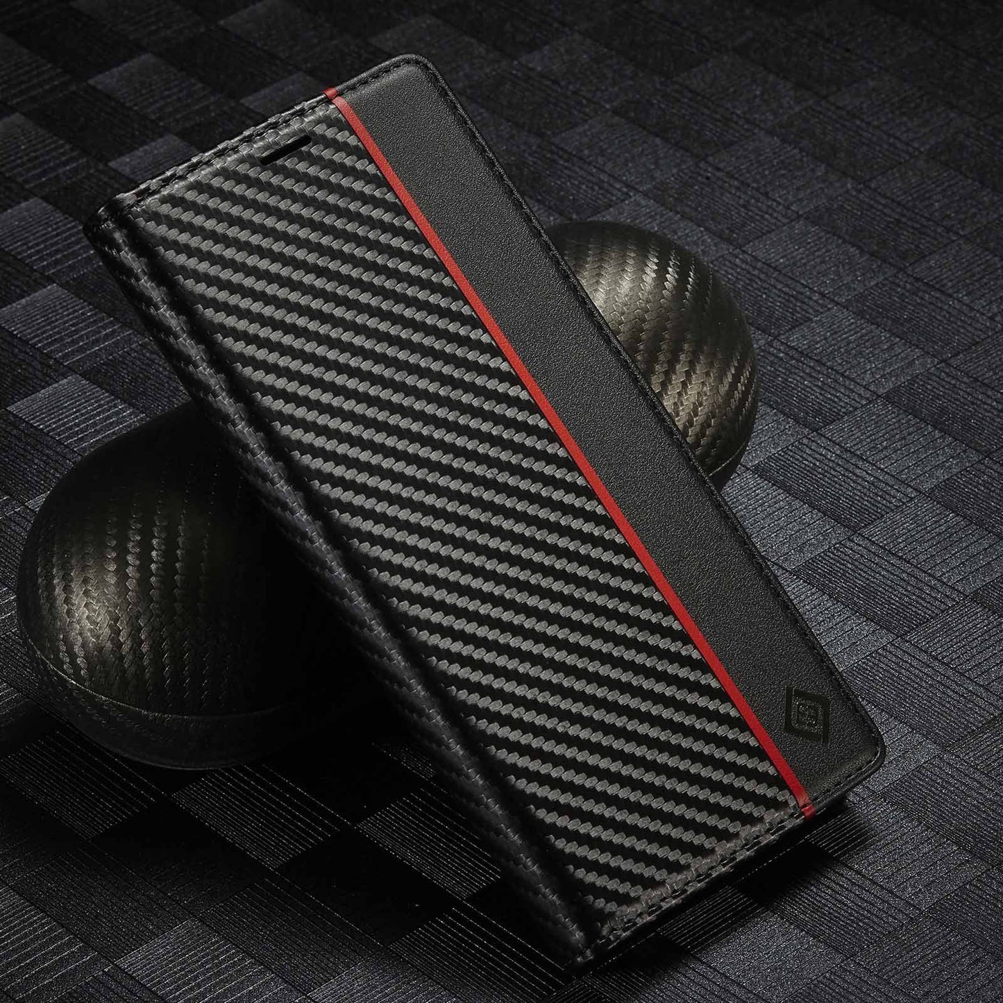 [FREE SHIPPING] CARBON FIBER BOOKLET LEATHER CASE FOR SAMSUNG S23 ULTRA