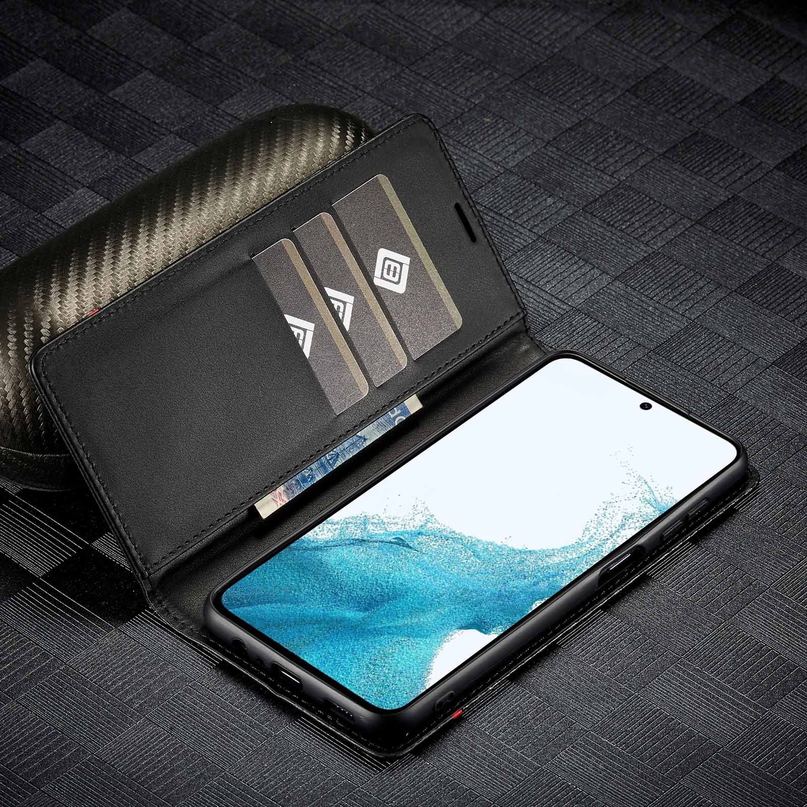 [FREE SHIPPING] CARBON FIBER BOOKLET LEATHER CASE FOR SAMSUNG S22 ULTRA