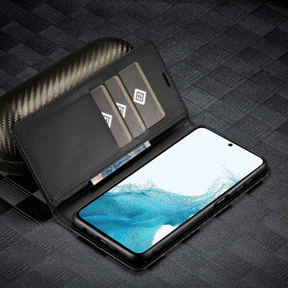 [FREE SHIPPING] CARBON FIBER BOOKLET LEATHER CASE FOR SAMSUNG S22 ULTRA