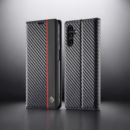 [FREE SHIPPING] CARBON FIBER BOOKLET LEATHER CASE FOR SAMSUNG A16