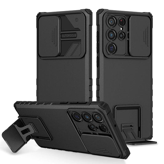 [ FREE SHIPPING] FOR SAMSUNG S23 ULTRA PHONE CASE HARD SLIDING LENS PROTECT KICKSTAND BACK COVER