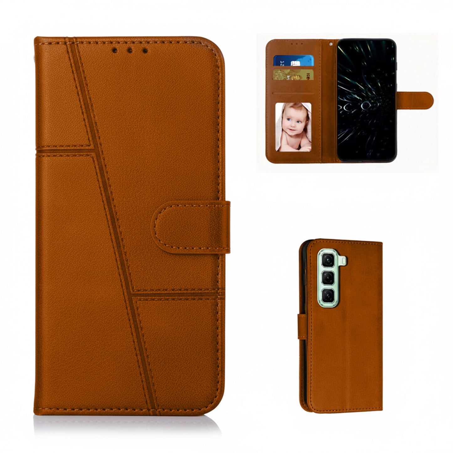 [FREE SHIPPING] BOOKLET LEATHER CASE FOR INFINIX HOT 60