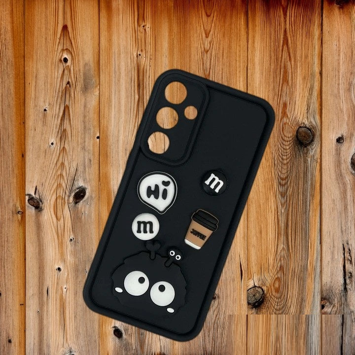 [FREE SHIPPING] 3D Briquette m&m icons Liquid silicon Case for Samsung A55