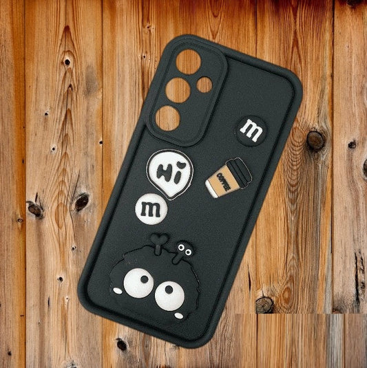 [FREE SHIPPING] 3D Briquette m&m icons Liquid silicon Case for Samsung A34