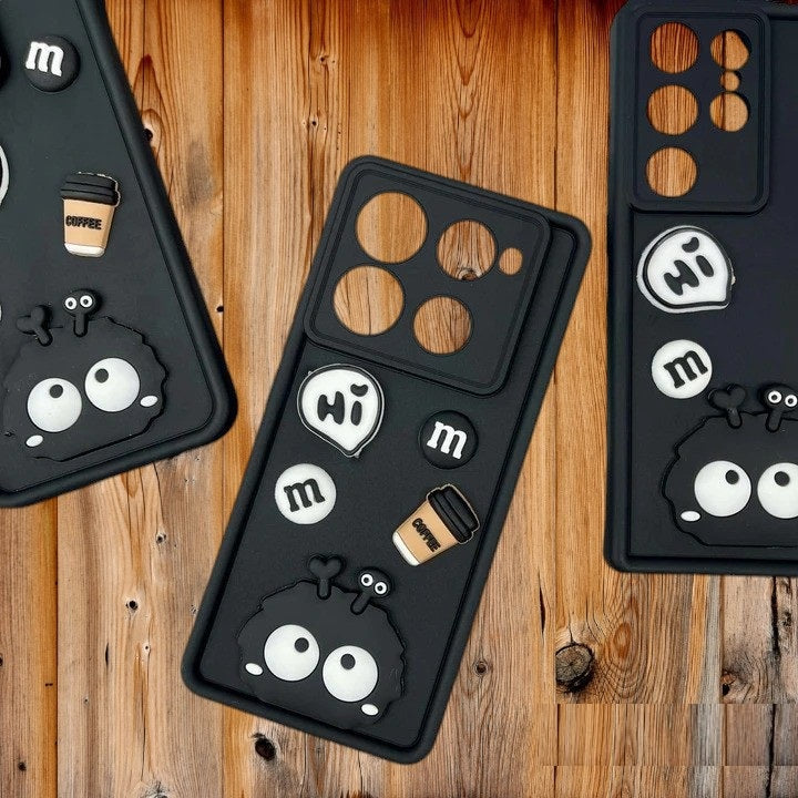 [FREE SHIPPING] 3D Briquette m&m icons Liquid silicon Case for Infinix Note 40 Pro