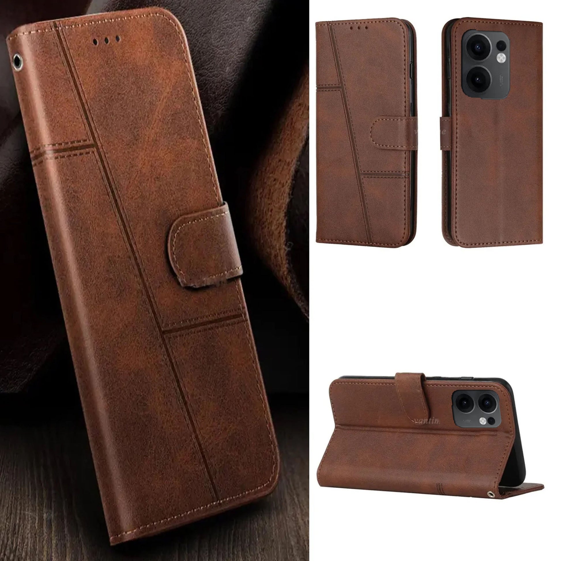 [FREE SHIPPING] BOOKLETLEATHER CASE FOR OPPO RENO 13F