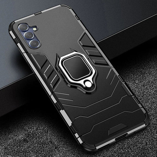 [ FREE SHIPPING] SAMSUNG A34 ,ARMOR SHOCKPROOF STAND HOLDER COVER - BLACK