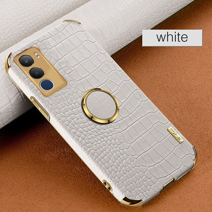 [FREE SHIPPING] Crocodile Pattern Leather Case For Vivo Y19s