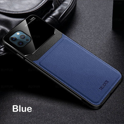 [FREE SHIPPING] Luxury Slim Leather Case Lens Shockproof Back Cover for Iphone 13 Pro