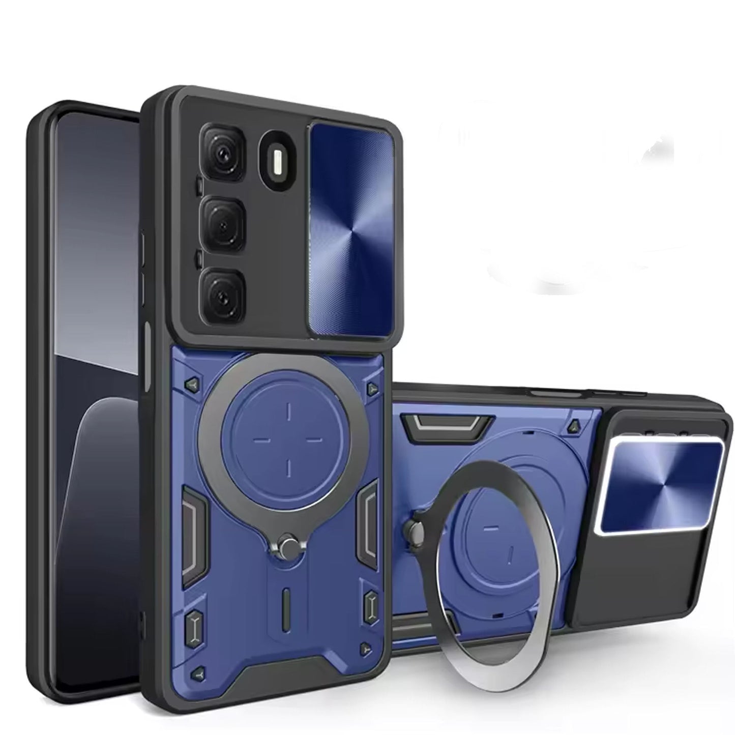FREE SHIPPING] METAL RING CASE FOR INFINIX HOT 60 PRO PLUS