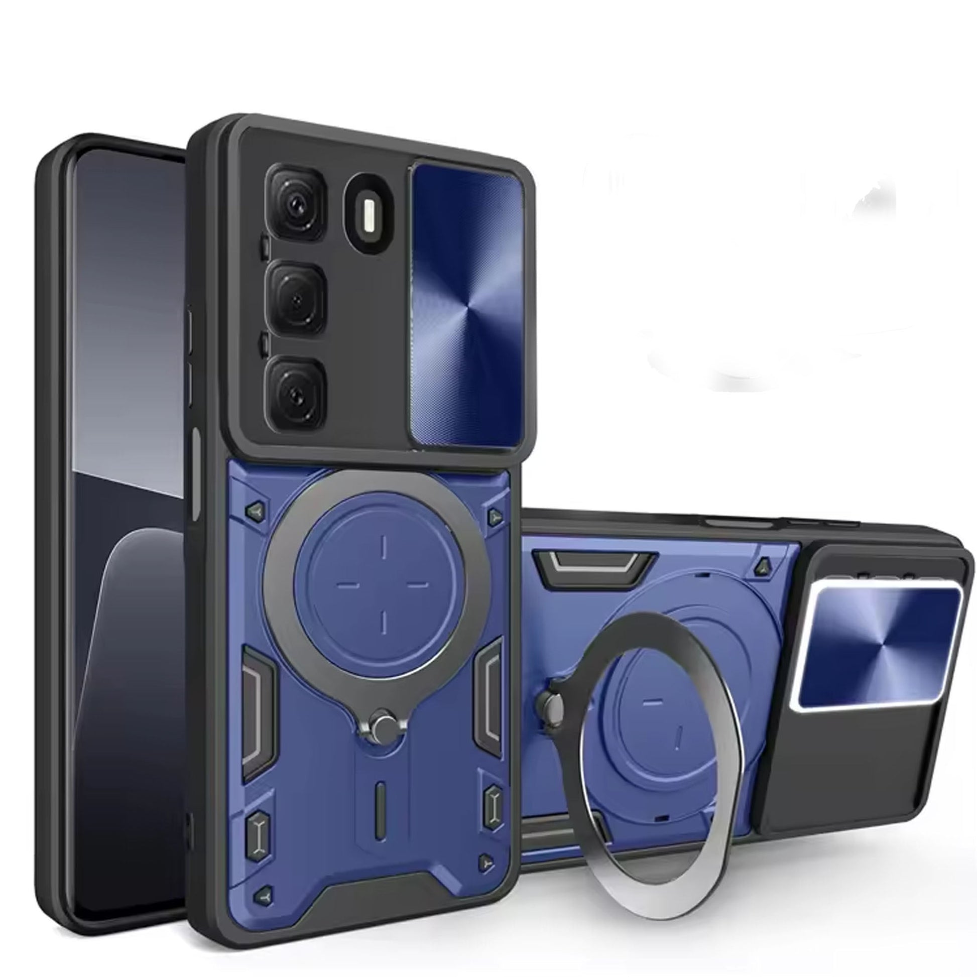 FREE SHIPPING] METAL RING CASE FOR INFINIX HOT 60 PRO PLUS