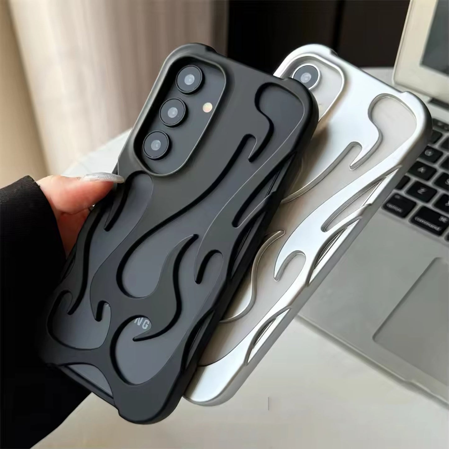 [FREE SHIPPING] FLAME SHAPED HOLLOWED FROSTED PHONE COVER SAMSUNG A16