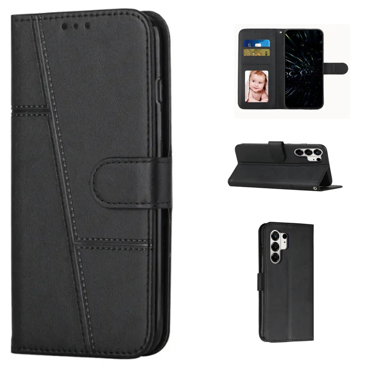 [FREE SHIPPING] BOOKLET LEATHER FLIP CASE FOR SAMSUNG S22 ULTRA