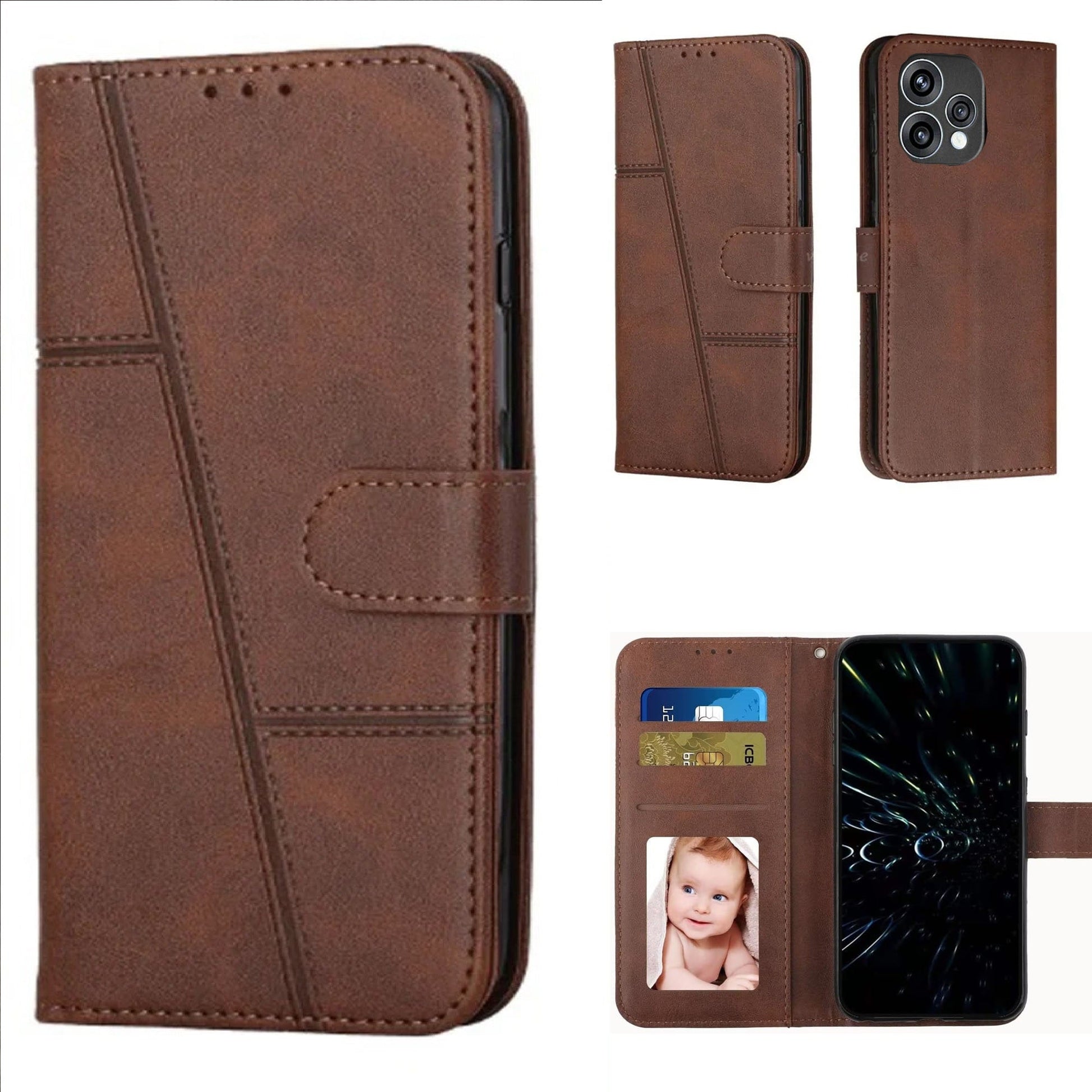 [FREE SHIPPING] BOOKLET FLIP LEATHER CASE FOR OPPO RENO 15