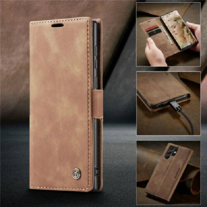 [FREE SHIPPING] Caseme Retro Leather Flip Case For Samsung Galaxy S25 Ultra