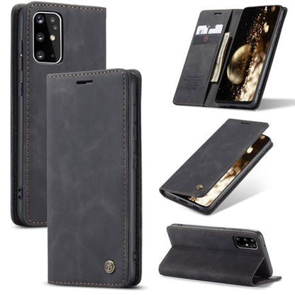 [FREE SHIPPING] CaseMe Retro Leather Case for Samsung S20 Plus Book Style Flip Wallet Magnetic Cover Card Slots Case for Samsung S20 Plus - Brown