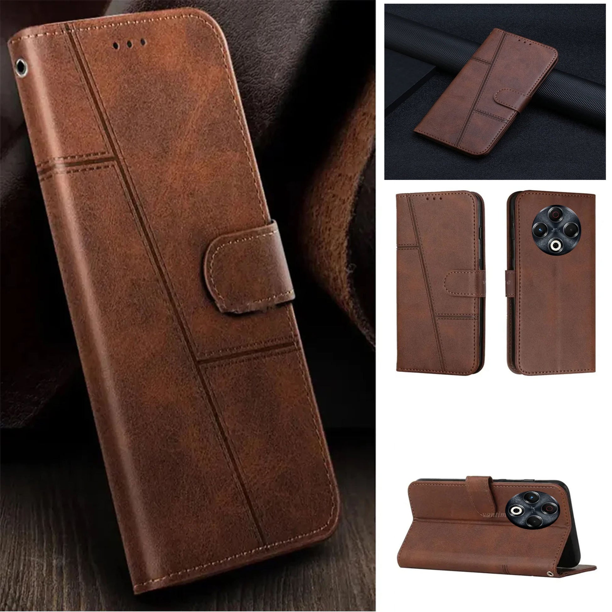 [FREE SHIPPING] BOOKLET LEATHER CASE FOR TECNO SPARK 30