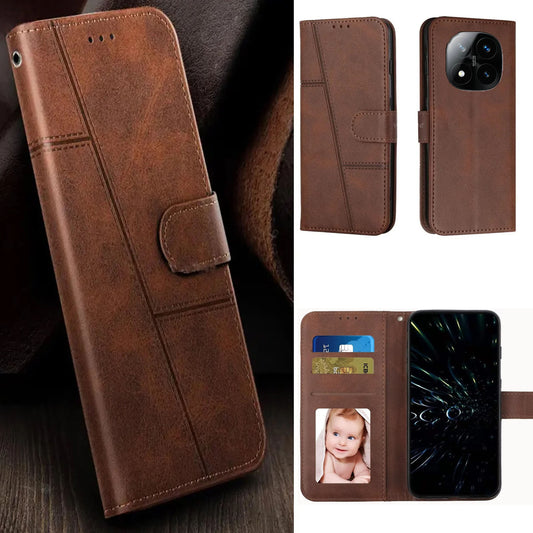 [FREE SHIPPING] BOOKLET LEATHER CASE FOR REDMI NOTE 14 PRO