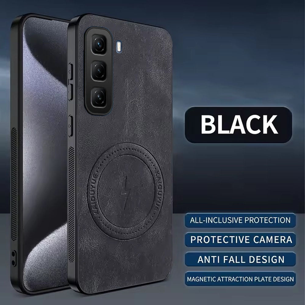 [FREE SHIPPING] SLIM MAGSAFE LEATHER CASE FOR INFINIX HOT 50 PRO PLUS