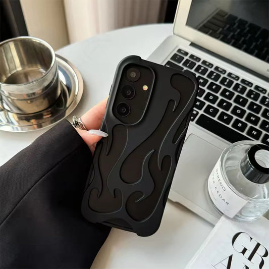 [FREE SHIPPING] FLAME SHAPED HOLLOWED FROSTED PHONE COVER SAMSUNG A16