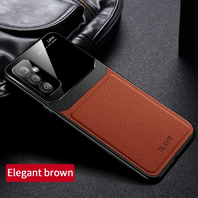 [FREE SHIPPING] LUXURY SLIM LEATHER CASE LENS SHOCKPROOF BACKCOVER FOR SAMSUNG A54
