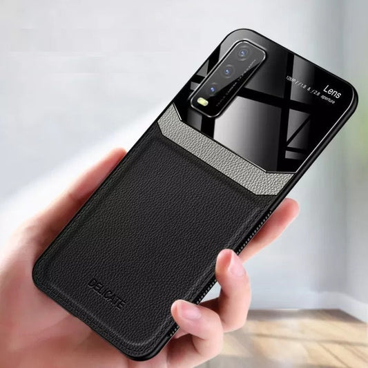 [FREE SHIPPING] Luxury Slim Leather Case Lens Shockproof BackCover for Vivo Y20 Y20s