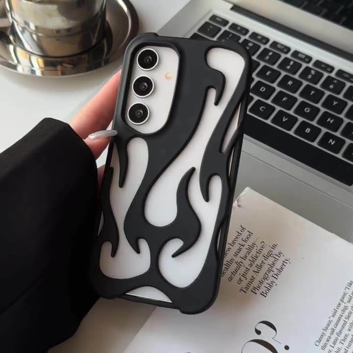 [FREE SHIPPING] FLAME SHAPED HOLLOWED FROSTED PHONE COVER SAMSUNG A16