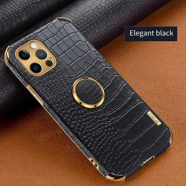 Crocodile Pattern Leather Back Cover for iPhone 12 Pro Max
