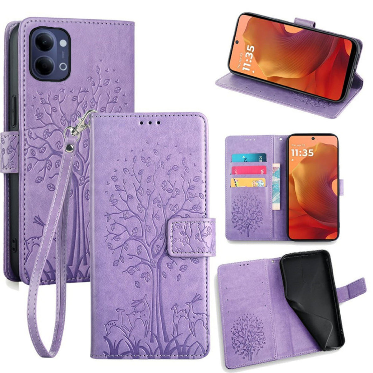 [FREE SHIPPING] BLOSSOM TREE FLIP CASE FOR VIVO Y05/Y11D