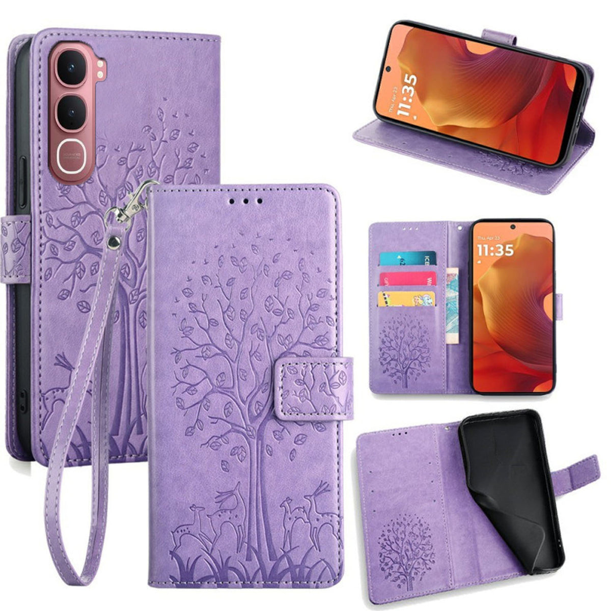 [FREE SHIPPING] BLOSSOM TREE FLIP CASE FOR VIVO Y21D/Y31 5G