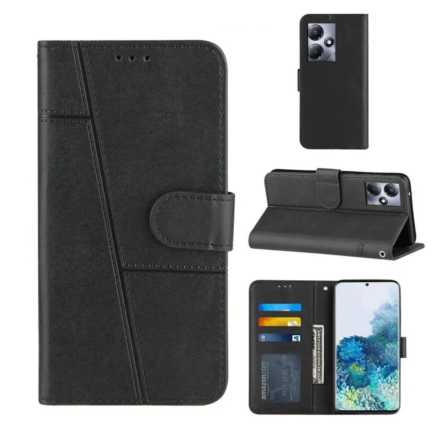 [FREE SHIPPING] BOOKLET LEATHER CASE FOR INFINIX HOT 30 PLAY