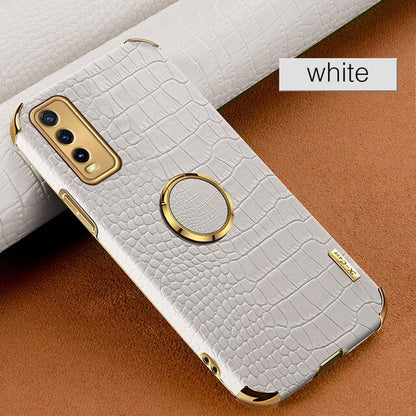 [ FREE SHIPPING] Crocodile Pattern Leather Case For Vivo Y20 Y20s