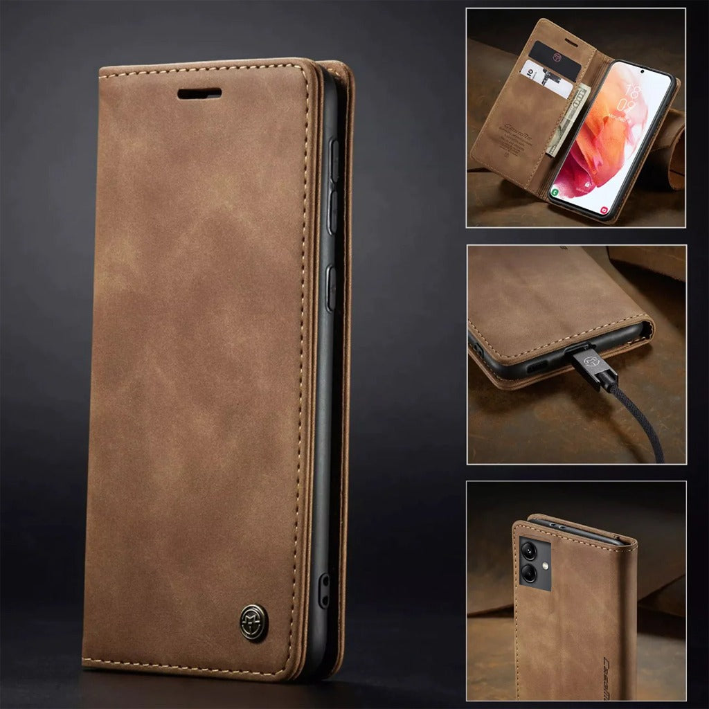 [FREE SHIPPING] Caseme Retro Leather Flip Case For Samsung A07
