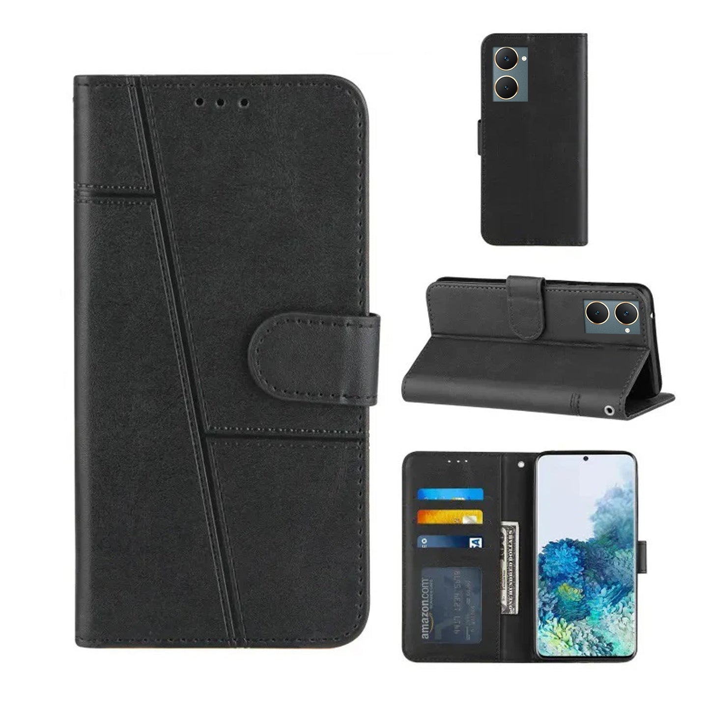 [FREE SHIPPING] BOOKLET LEATHER CASE FOR VIVO Y03T