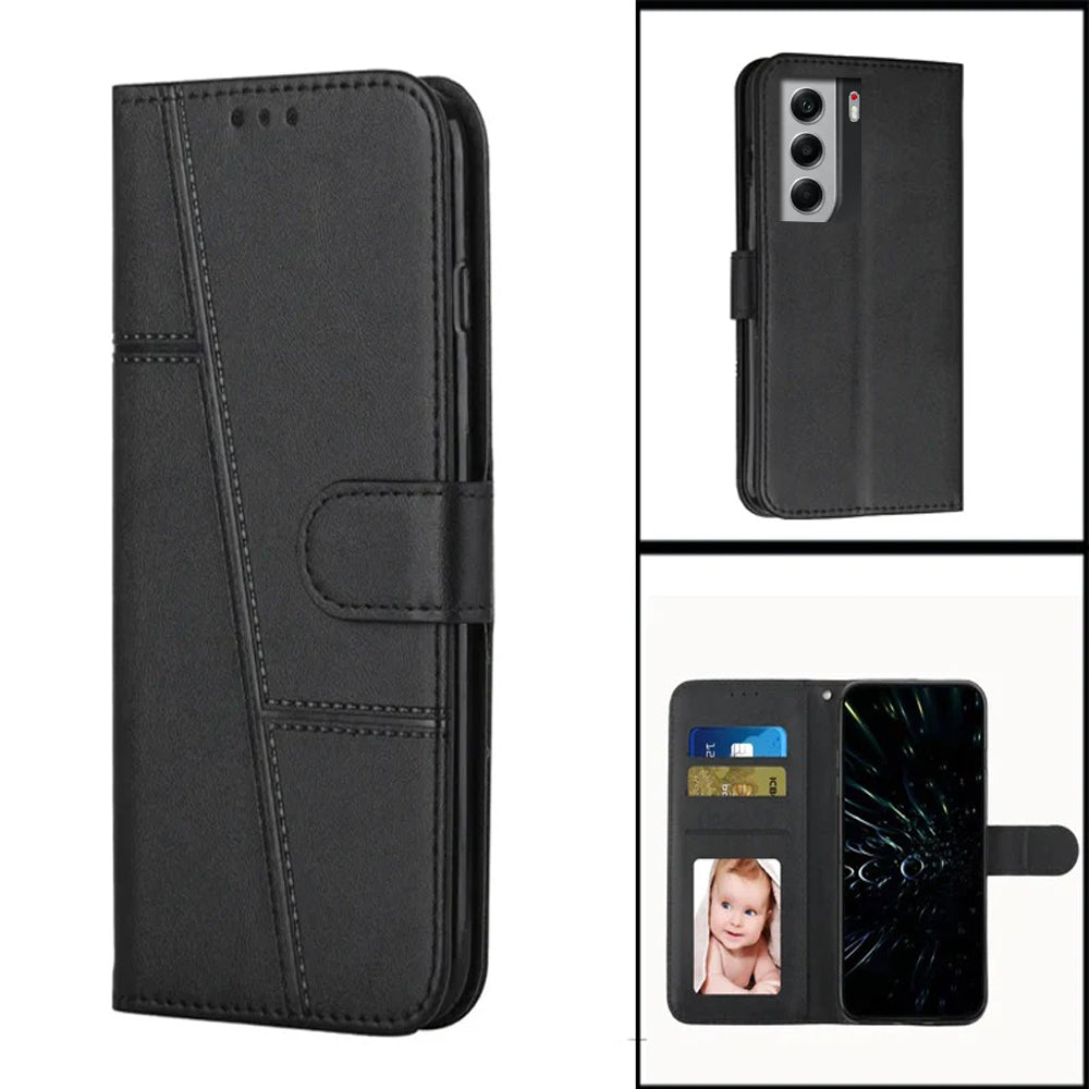 BOOKLET LEATHER FLIP WALLET CASE