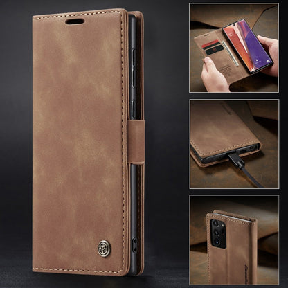 [FREE SHIPPING] CaseMe Retro Leather Case for Samsung S20 Ultra Book Style Flip Wallet Magnetic Cover Card Slots Case for Samsung S20 Ultra