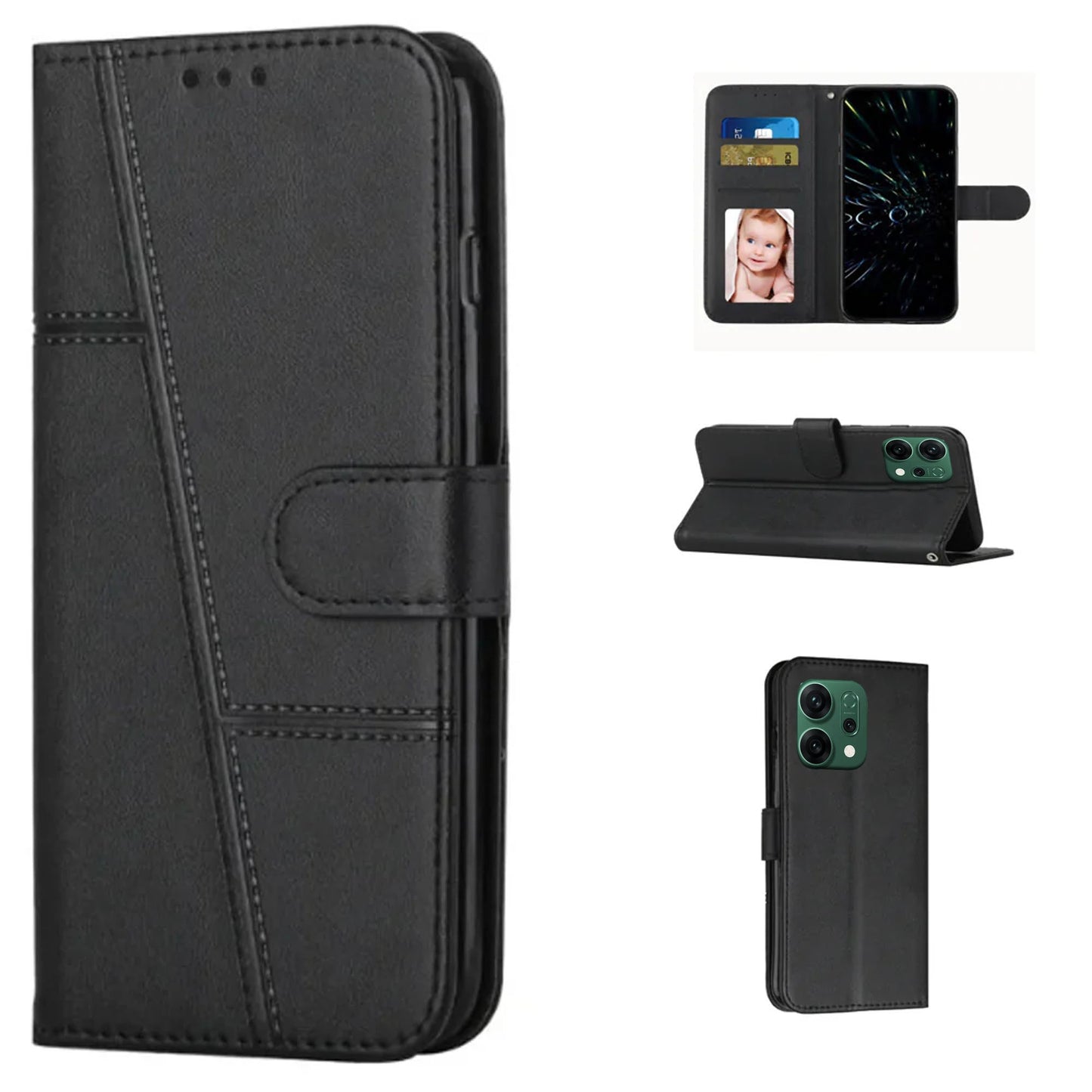 [FREE SHIPPING] BOOKLET LEATHER CASE FOR OPPO RENO 14