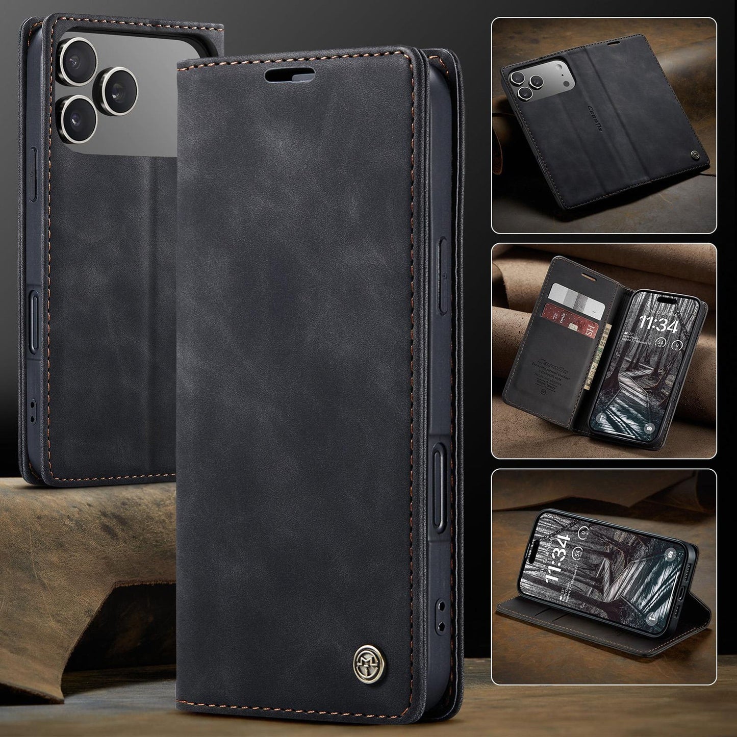 [FREE SHIPPING] CASEME RETRO FLIP LEATHER CASE FOR IPHONE 17 PRO MAX