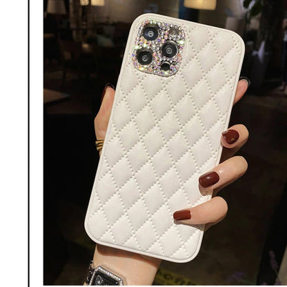 [ FREE SHIPPING] Diamond Camera Lens hard leather Phone Case For apple iPhone 12 Pro Max