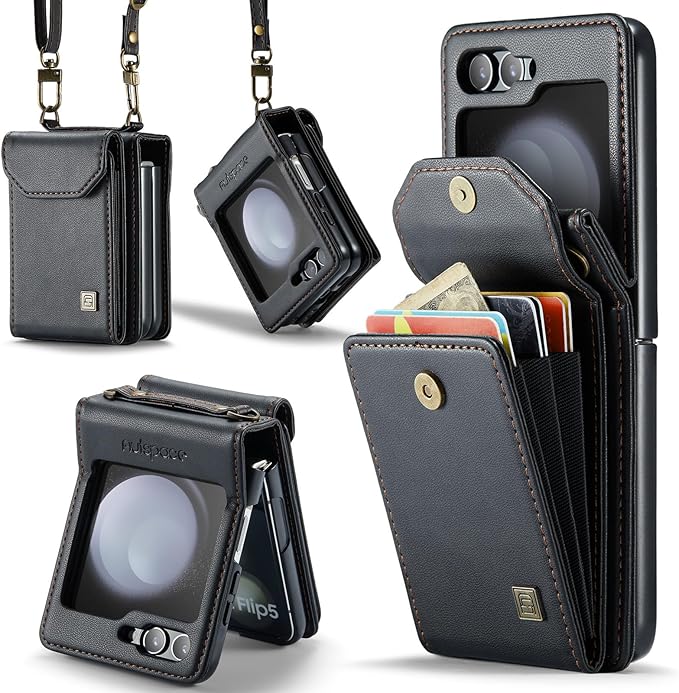 [FREE SHIPPING ] FLIP LEATHER WALLET CASE FOR SAMSUNG Z FLIP 7