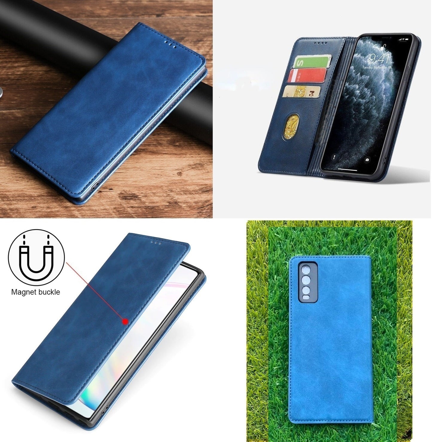 [FREE SHIPPING] Luxury Retro Stand Flip Leather Case For Vivo Y20 Y20s