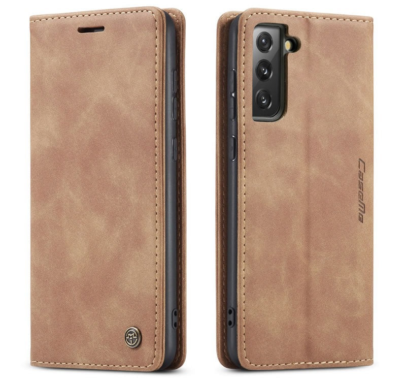 [FREE SHIPPING] CaseMe Retro Leather Flip Case For Samsung S21 Plus