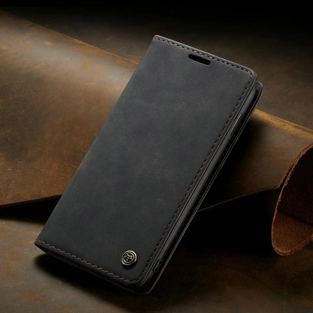 Samsung A31 Retro Leather Book Style Flip Wallet Magnetic mobile case 