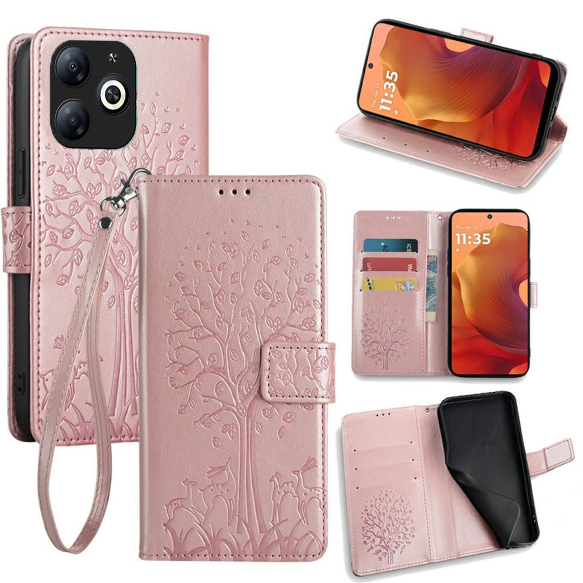 [FREE SHIPPING] BLOSSOM TREE FLIP CASE FOR INFINIX HOT 40i/ SPARK 20/ SPARK 20C/ SMART 8/ SMART 8 PRO/ SPARK GO 2024