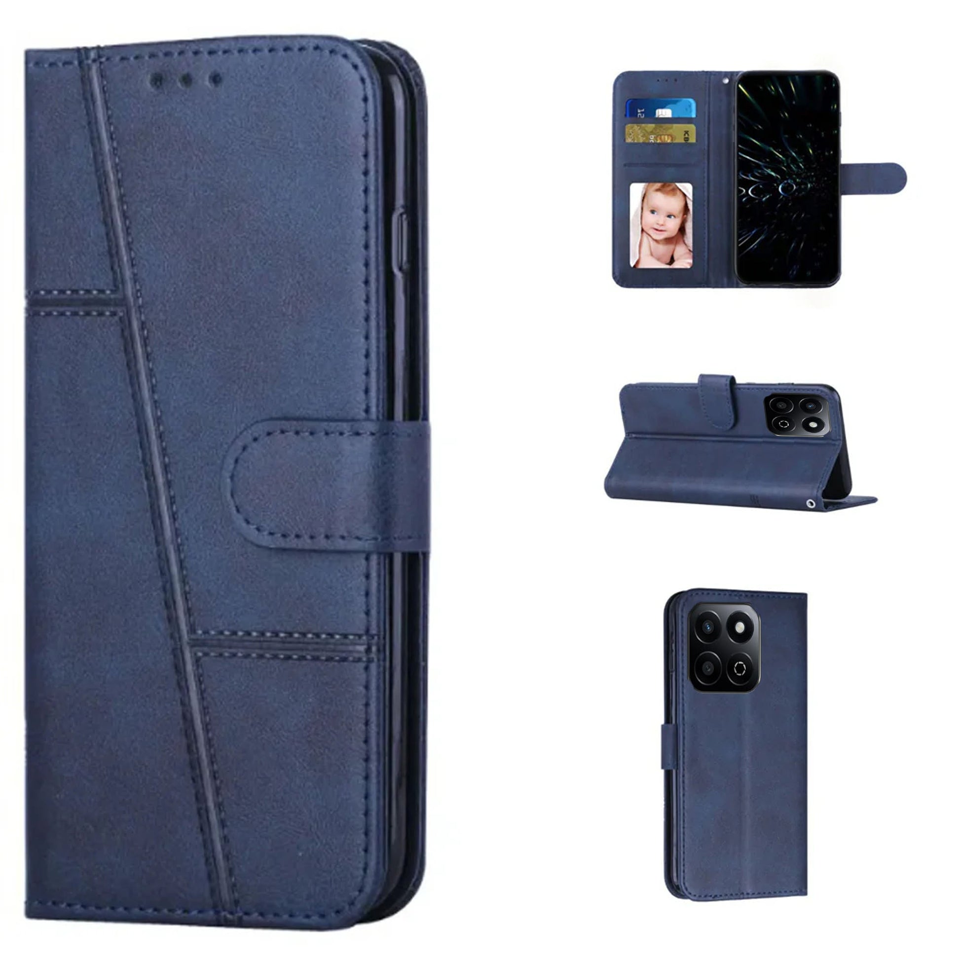 [FREE SHIPPING] BOOKLET FLIP LEATHER CASE FOR HONOR X7c