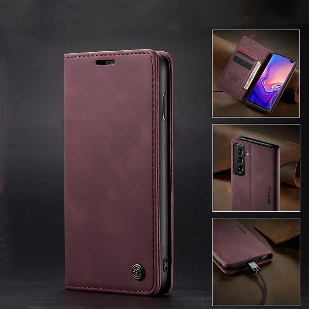 [FREE SHIPPING] CaseMe Retro Leather Flip Case For Samsung S21 Plus