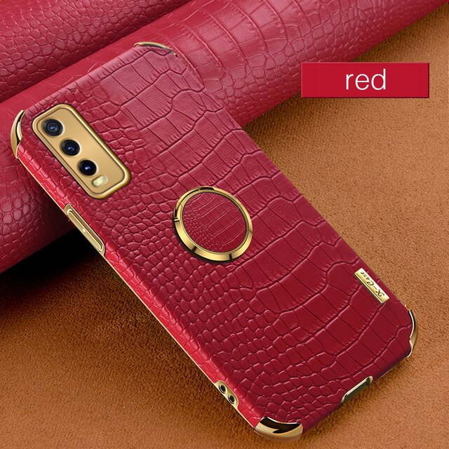 [ FREE SHIPPING] Crocodile Pattern Leather Case For Vivo Y20 Y20s