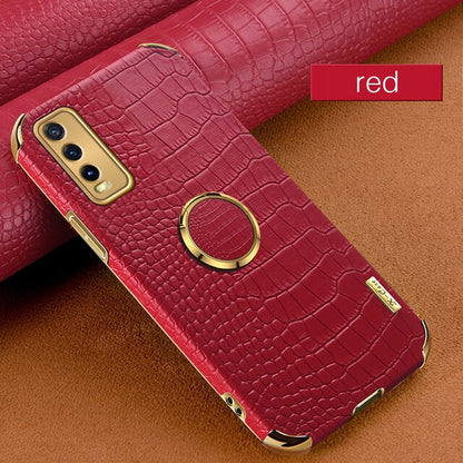 [ FREE SHIPPING] Crocodile Pattern Leather Case For Vivo Y20 Y20s