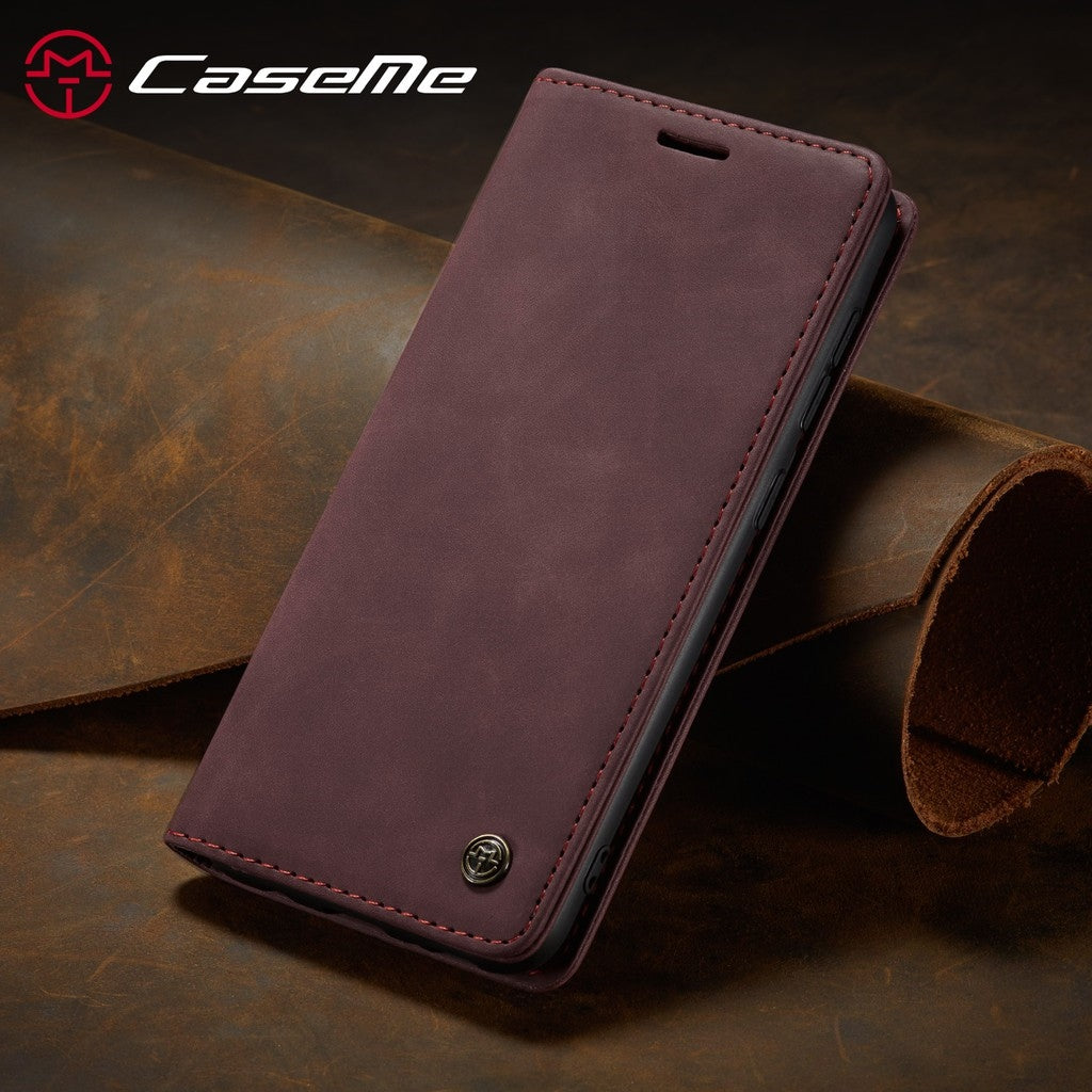 [FREE SHIPPING] CaseMe Retro Leather Case For Samsung S21 Ultra Book Style Flip Wallet Magnetic Cover Card Slots Case For Samsung S21 Ultra